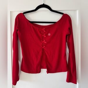 Red Bow Women's Top